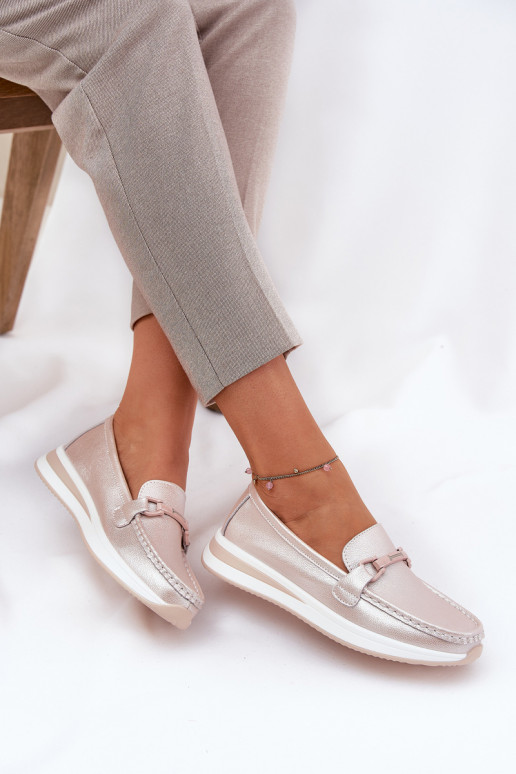 Pealhk naiste mokassiinid S.Barski GR51-598 Pärliroosa Pealhk naiste mokassiinid S.Barski GR51-598 Pärliroosa