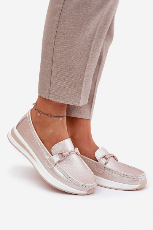 Pealhk naiste mokassiinid S.Barski GR51-598 Pärliroosa Pealhk naiste mokassiinid S.Barski GR51-598 Pärliroosa