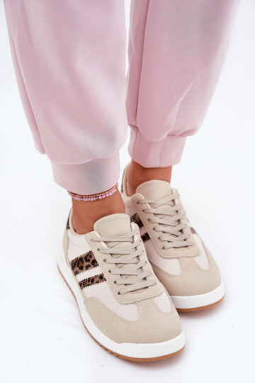 Sneakers tüüpi jalanõud Pealiste omad Z Eco Suedeu leopardimustriga beeži värvi Sellel onrinils 2
