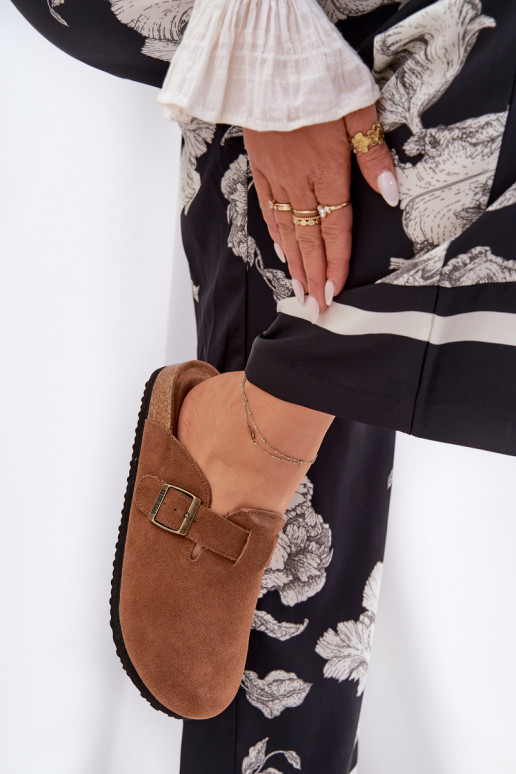 seemisnahksed sussid Puukingad Pealiste omad neetide ja pandlaga Big Star RR274A387 pruunid värvi seemisnahksed sussid Puukingad Pealiste omad neetide ja pandlaga Big Star RR274A387 pruunid värvi