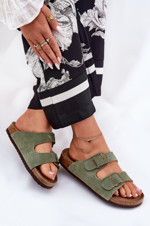 naiste seemisnahksed sussid neetide ja pandlaga Big Star RR274A393 Rohelist värvi naiste seemisnahksed sussid neetide ja pandlaga Big Star RR274A393 Rohelist värvi