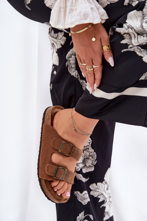 naiste seemisnahksed sussid neetide ja pandlaga Big Star RR274A394 pruunid värvi naiste seemisnahksed sussid neetide ja pandlaga Big Star RR274A394 pruunid värvi