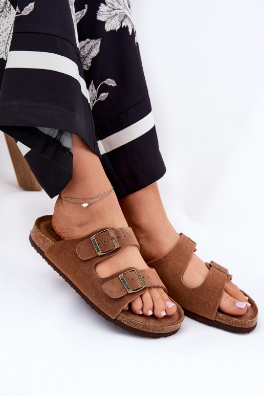 naiste seemisnahksed sussid neetide ja pandlaga Big Star RR274A394 pruunid värvi naiste seemisnahksed sussid neetide ja pandlaga Big Star RR274A394 pruunid värvi