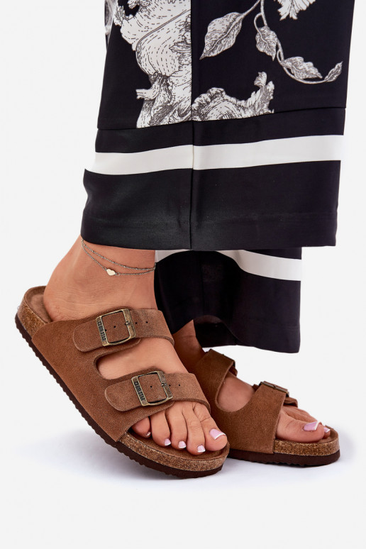 naiste seemisnahksed sussid neetide ja pandlaga Big Star RR274A394 pruunid värvi naiste seemisnahksed sussid neetide ja pandlaga Big Star RR274A394 pruunid värvi