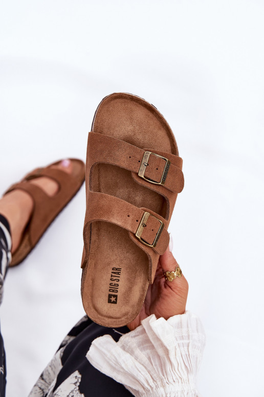 naiste seemisnahksed sussid neetide ja pandlaga Big Star RR274A394 pruunid värvi naiste seemisnahksed sussid neetide ja pandlaga Big Star RR274A394 pruunid värvi