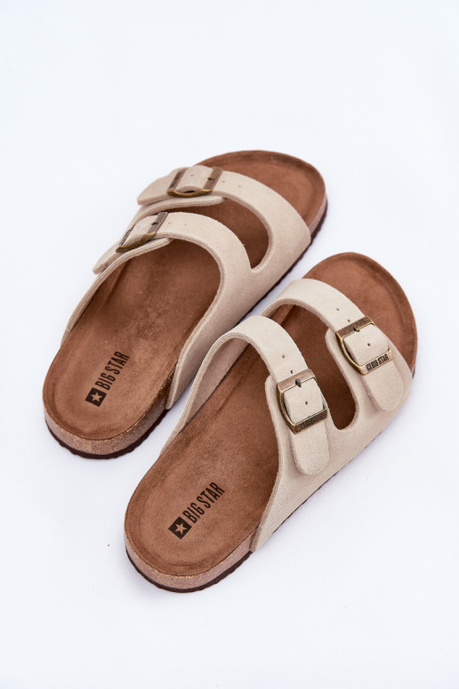 naiste seemisnahksed sussid neetide ja pandlaga Big Star RR274A391 beeži värvi naiste seemisnahksed sussid neetide ja pandlaga Big Star RR274A391 beeži värvi