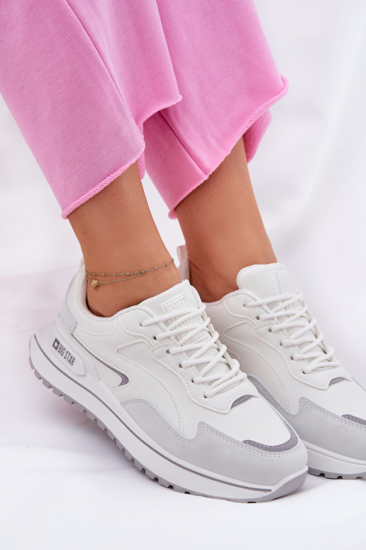 Sneakers tüüpi jalanõud Pealiste omad Big Star RR274A213 HI-POLY SYSTEM valget värvi Sneakers tüüpi jalanõud Pealiste omad Big Star RR274A213 HI-POLY SYSTEM valget värvi