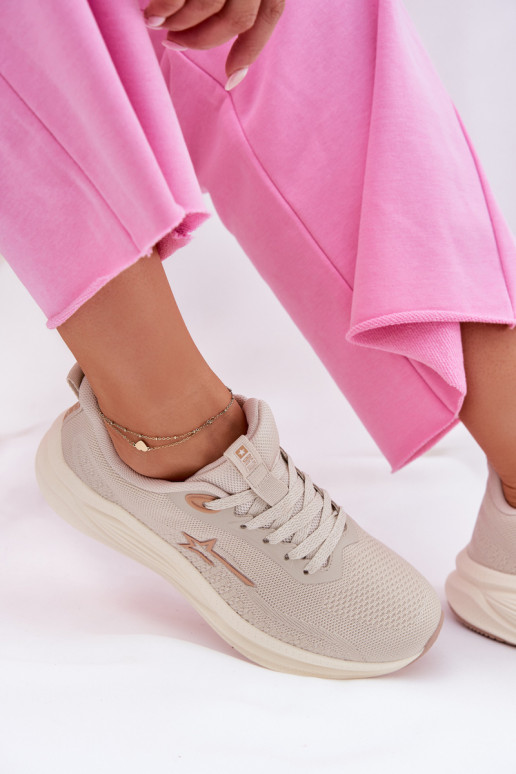spordijalatsid Sneakers tüüpi jalanõud Pealiste omad Big Star RR274A145 HI-POLY SYSTEM beeži värvi