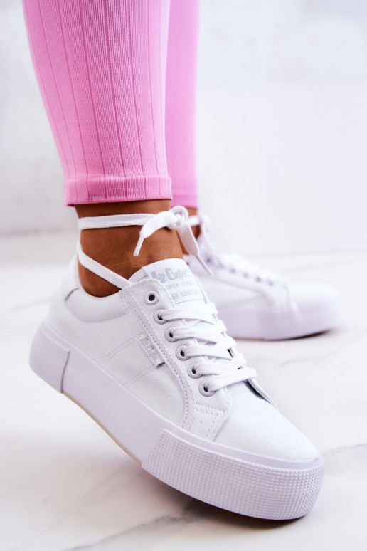 Spordijalatsid platvormiga Lee Cooper LCIN-22-31-0884L valget värvi Spordijalatsid platvormiga Lee Cooper LCIN-22-31-0884L valget värvi