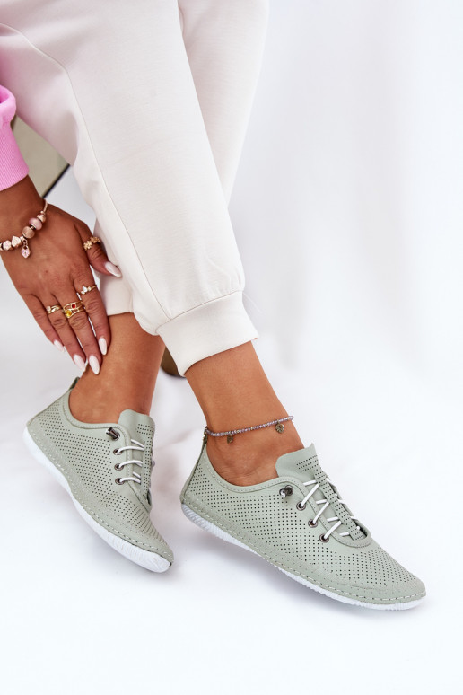 jalatsid Pealiste omad Valmistatud naturaalsest nahast Artiker 54C0833 rohelist värvi