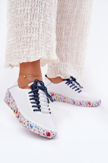 Pealhk jalatsid Peal Mustrilinej Platformie Artiker 52C1713 Valget-tumesinist värvi