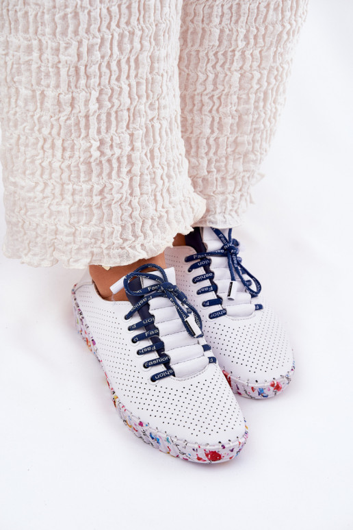 Pealhk jalatsid Peal Mustrilinej Platformie Artiker 52C1713 Valget-tumesinist värvi