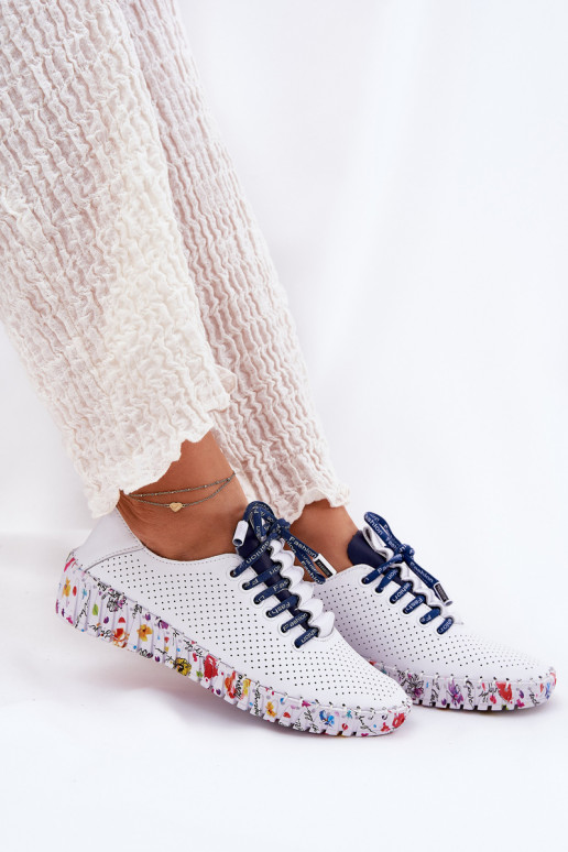 Pealhk jalatsid Peal Mustrilinej Platformie Artiker 52C1713 Valget-tumesinist värvi