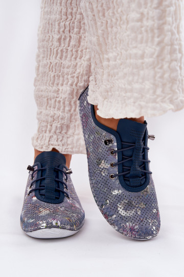 jalatsid Pealiste omad Valmistatud naturaalsest nahast Mustriline Artiker 56C2691 Sinist värvi 2