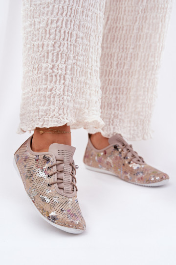 jalatsid Pealiste omad Valmistatud naturaalsest nahast Mustriline Artiker 56C2689 beeži värvi