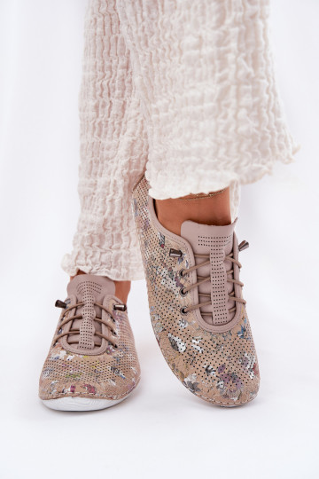 jalatsid Pealiste omad Valmistatud naturaalsest nahast Mustriline Artiker 56C2689 beeži värvi 2