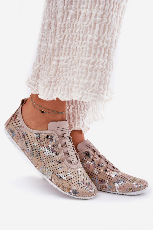 jalatsid Pealiste omad Valmistatud naturaalsest nahast Mustriline Artiker 56C2689 beeži värvi