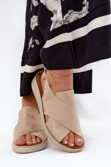 Pealistesandaalid eko-nahast Kuldset värvi Tosmelia