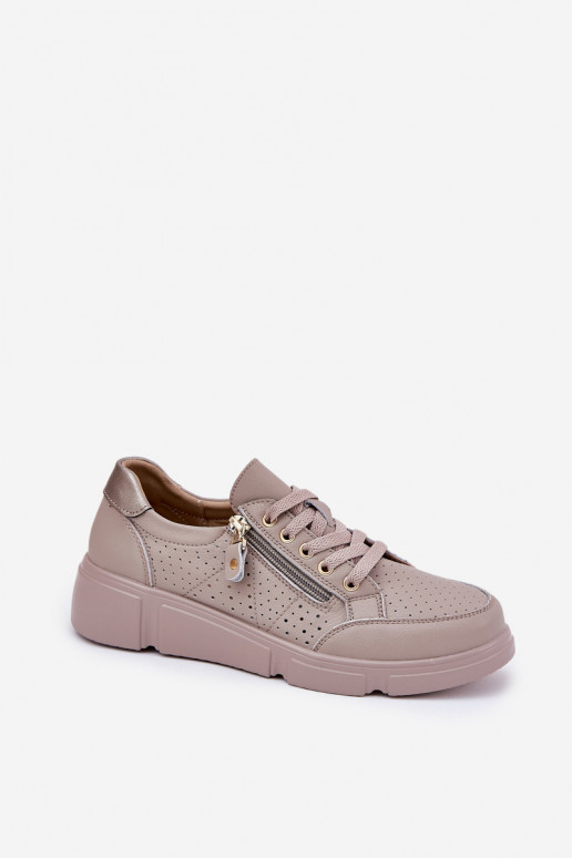 Pealhk spordijalatsid Sneakers tüüpi jalanõud platvormiga tõmblukuga Vinceza 88019 beeži värvi Pealhk spordijalatsid Sneakers tüüpi jalanõud platvormiga tõmblukuga Vinceza 88019 beeži värvi