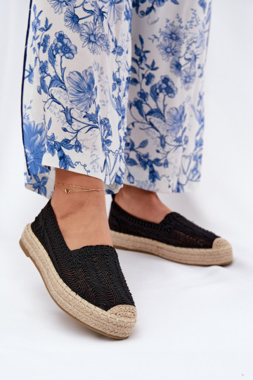Mustad espadrillid platvormiga Vinceza 17392