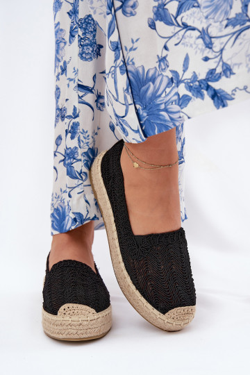 Mustad espadrillid platvormiga Vinceza 17392 2
