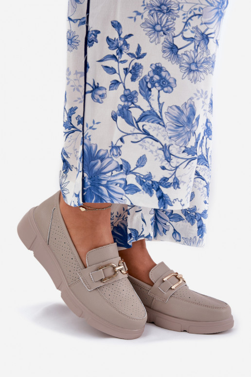 naiste mokassiinid Pealhk Ze Kuldset värvim Detalem Vinceza 88007 beeži värvi naiste mokassiinid Pealhk Ze Kuldset värvim Detalem Vinceza 88007 beeži värvi