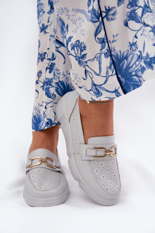 naiste mokassiinid Pealhk Ze Kuldset värvim Detalem Vinceza 88007 Halli värvi naiste mokassiinid Pealhk Ze Kuldset värvim Detalem Vinceza 88007 Halli värvi