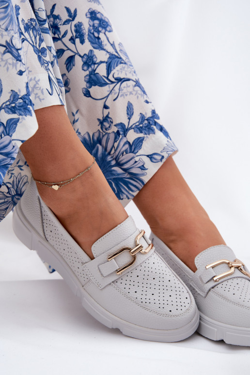 naiste mokassiinid Pealhk Ze Kuldset värvim Detalem Vinceza 88007 Halli värvi naiste mokassiinid Pealhk Ze Kuldset värvim Detalem Vinceza 88007 Halli värvi