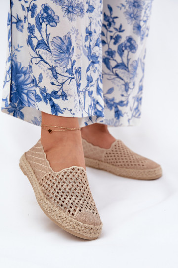 Espadrillid Koos punutisega Vinceza 13625 beeži värvi 2