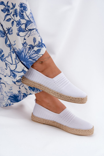 Pealiste omad espadrillid Koos punutisega Vinceza 13624 valget värvi