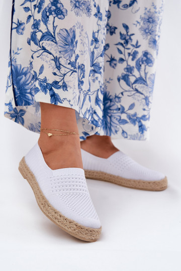 Pealiste omad espadrillid Koos punutisega Vinceza 13624 valget värvi 2