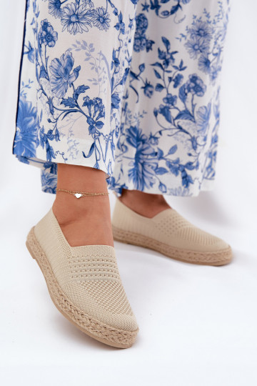 Pealiste omad espadrillid Koos punutisega Vinceza 13624 beeži värvi 2