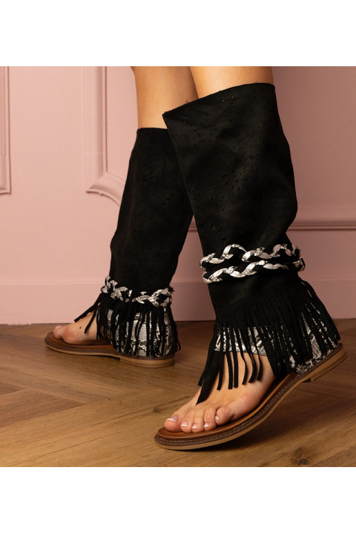 Mustad naiste sandaalid kõrge...