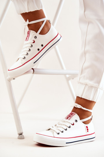 Pealiste omad Riidest vabaaja jalanõud BIG STAR JJ274123 valget värvi