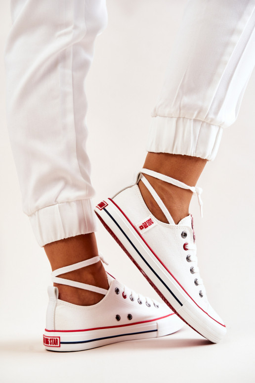 Pealiste omad Riidest vabaaja jalanõud BIG STAR JJ274123 valget värvi Pealiste omad Riidest vabaaja jalanõud BIG STAR JJ274123 valget värvi