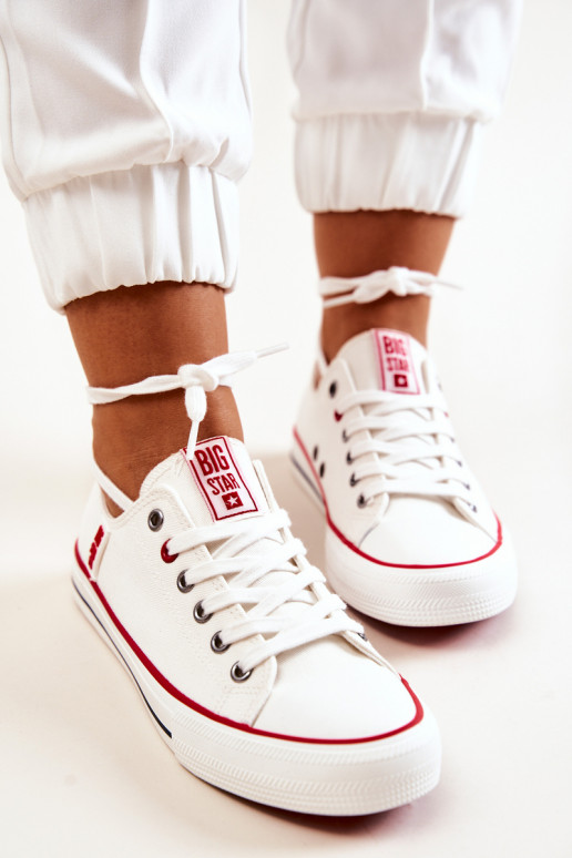 Pealiste omad Riidest vabaaja jalanõud BIG STAR JJ274123 valget värvi Pealiste omad Riidest vabaaja jalanõud BIG STAR JJ274123 valget värvi