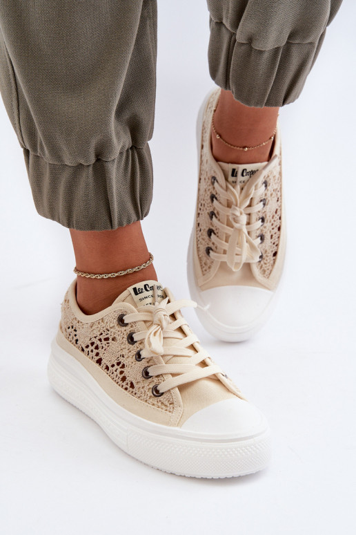 Pitsilised naiste saapad Lee Cooper LCIN-23-44-1620 beeži värvi