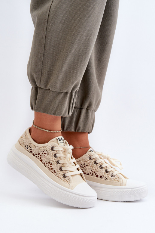 Pitsilised naiste saapad Lee Cooper LCIN-23-44-1620 beeži värvi