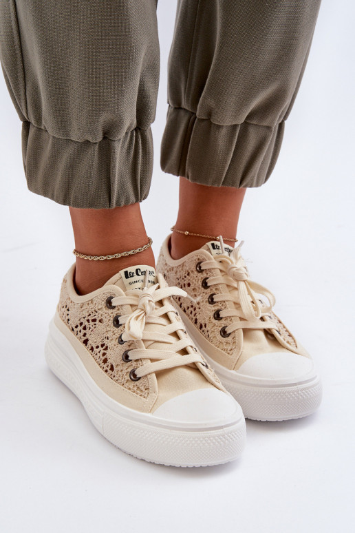 Pitsilised naiste saapad Lee Cooper LCIN-23-44-1620 beeži värvi