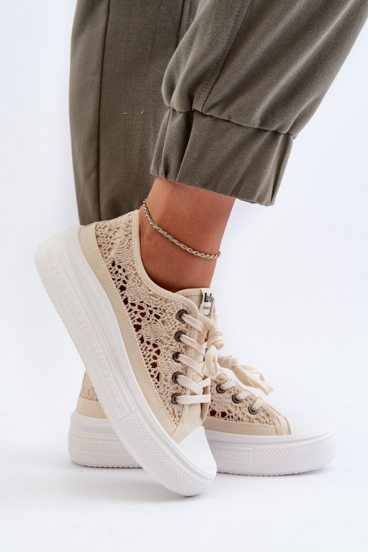 Pitsilised naiste saapad Lee Cooper LCIN-23-44-1620 beeži värvi