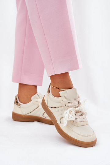 madalad tennised mudeliga naiste kingad paeltega leopardimustriga liivakarva Zielle