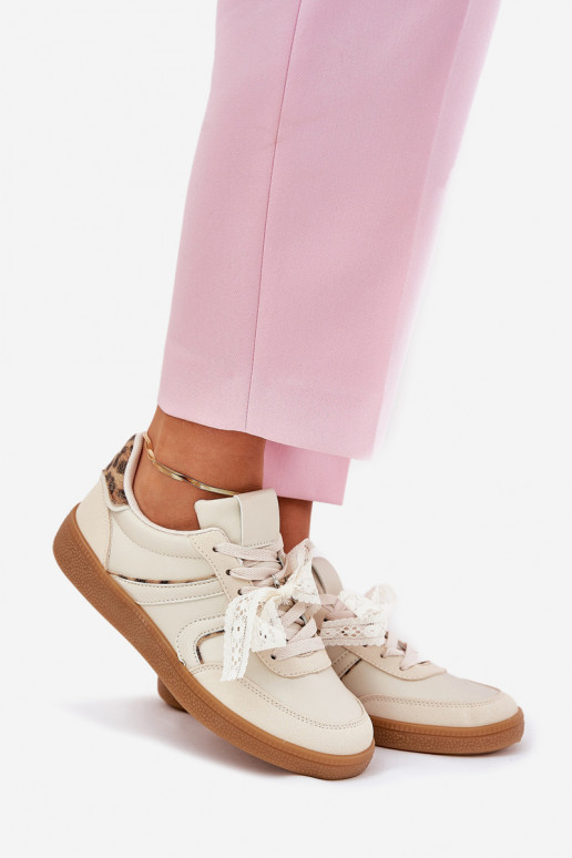 madalad tennised mudeliga naiste kingad paeltega leopardimustriga liivakarva Zielle