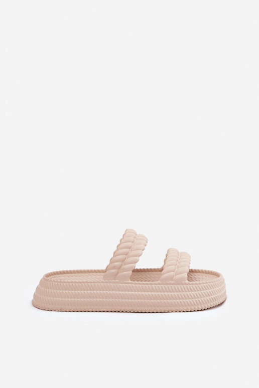 Kerged rannaplätud Valgus naiste plätud platvormiga S.Barski ZK51-001 beeži värvi Kerged rannaplätud Valgus naiste plätud platvormiga S.Barski ZK51-001 beeži värvi