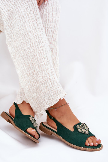 Pealistesandaalid Koos Ornate Heartsm S.Barski KV27-018 Rohelist värvi