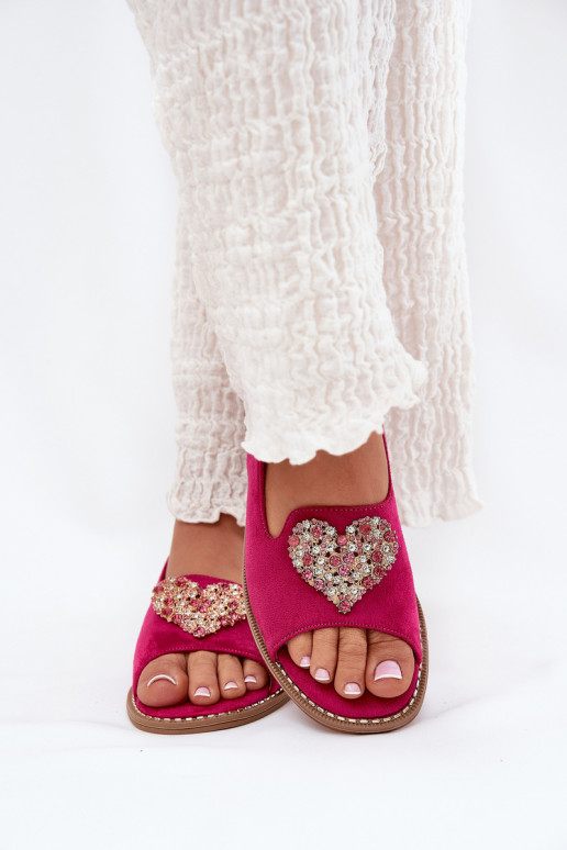 Pealistesandaalid Koos Ornate Heartsm S.Barski KV27-018 tumeroosad värvi