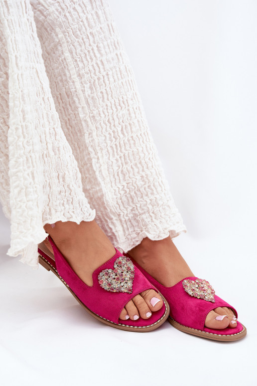 Pealistesandaalid Koos Ornate Heartsm S.Barski KV27-018 tumeroosad värvi