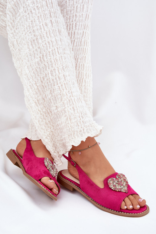 Pealistesandaalid Koos Ornate Heartsm S.Barski KV27-018 tumeroosad värvi