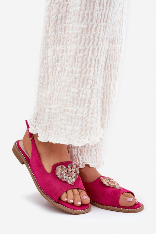 Pealistesandaalid Koos Ornate Heartsm S.Barski KV27-018 tumeroosad värvi