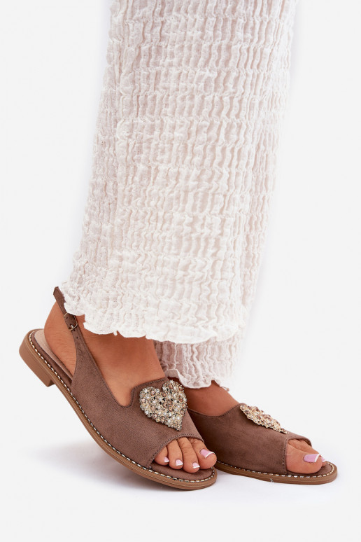 Pealistesandaalid Koos Ornate Heartsm S.Barski KV27-018 beeži värvi