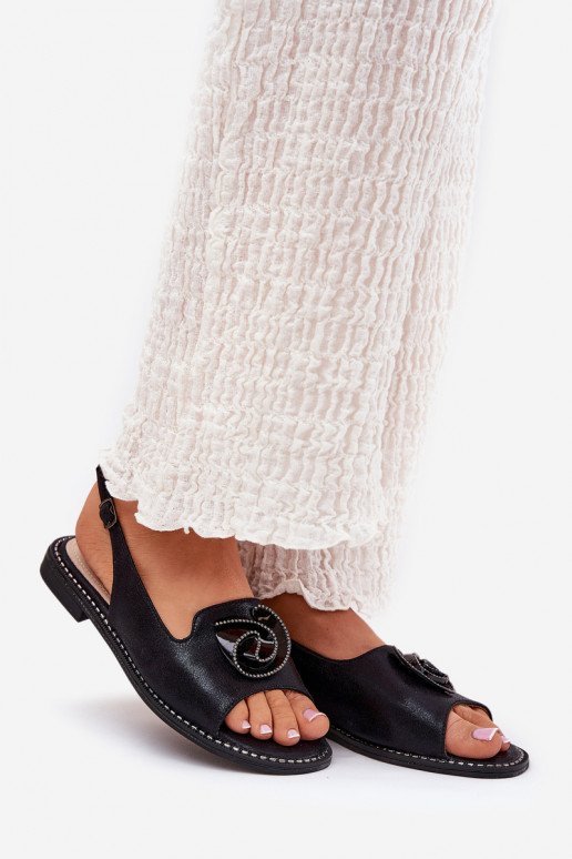 Läikivad Pealistesandaalid kaunistustega S.Barski KV51-006 msuud